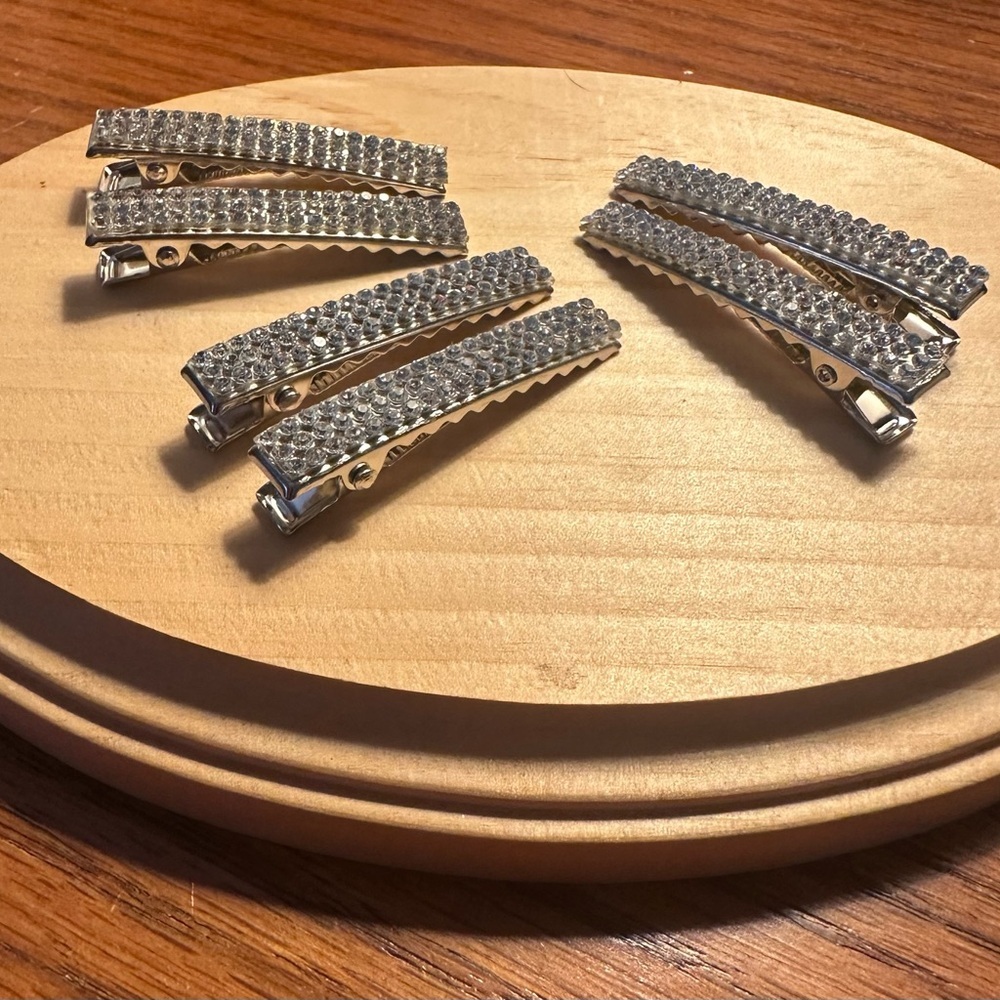 Rhinestone barrettes !